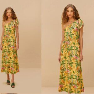 FARM Rio Tropical Paradise One-Shoulder Maxi Dress - sustainable fibers! XL